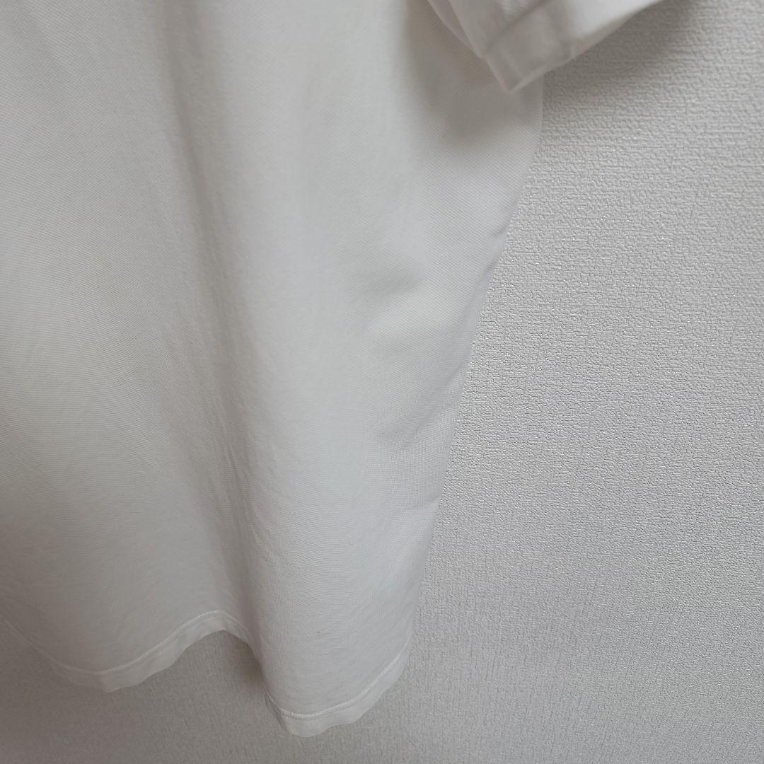 MONCLER ホワイト ポロシャツ ロゴ XL 白 半袖