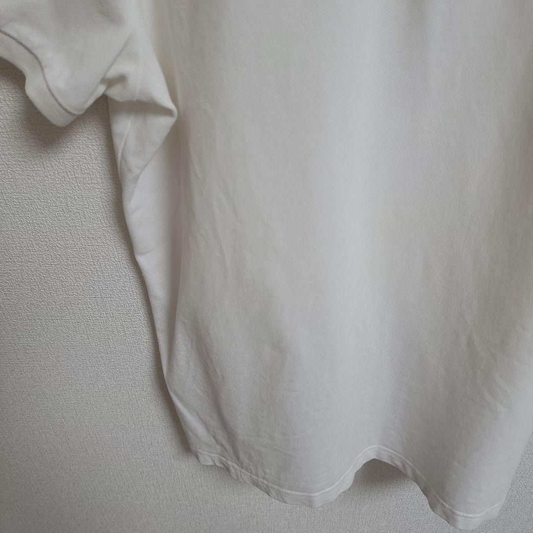 MONCLER ホワイト ポロシャツ ロゴ XL 白 半袖