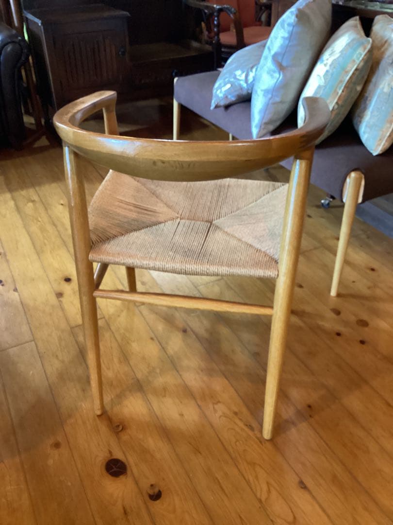 無印良品　アームチェア　ダイニングチェア　ナチュラル　北欧風