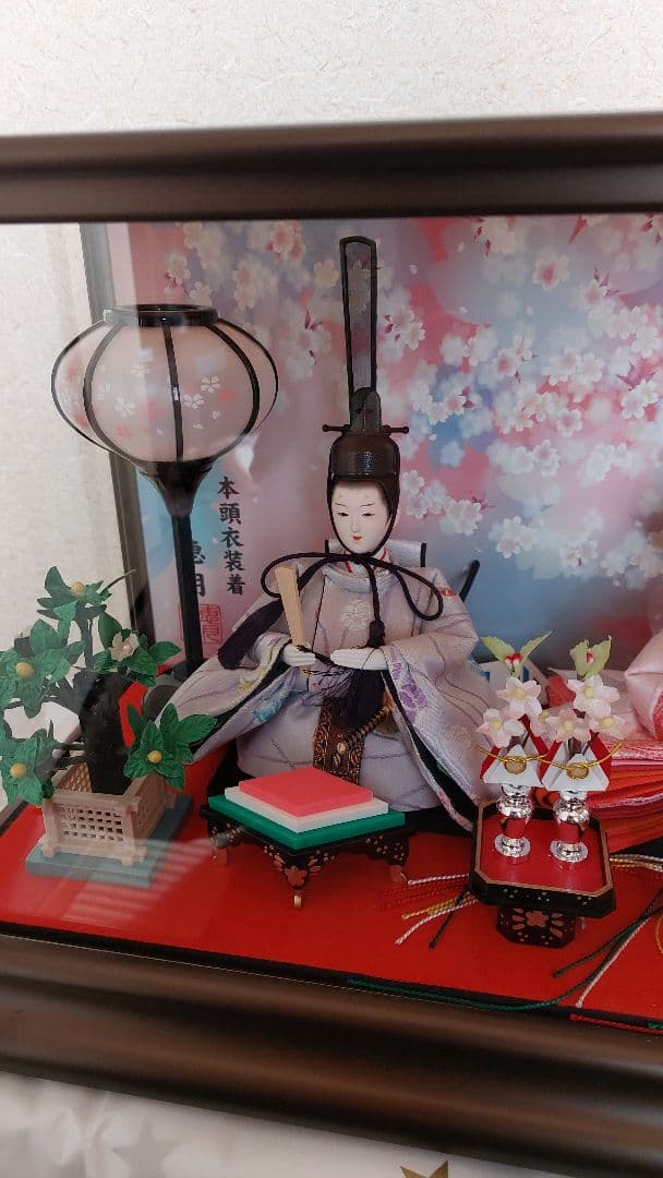 雛人形 ガラスケース入り ライト