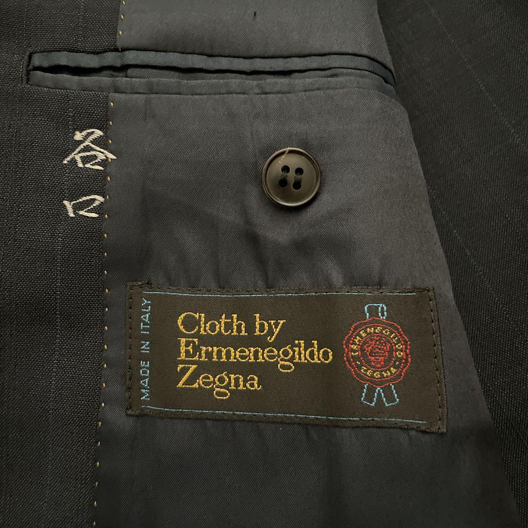 極上 イタリア製 Zegna深紺シングルスーツ × OLD CHANELネクタイ