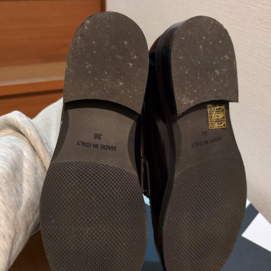 Luca Grossi ブラックローファー サイズ36