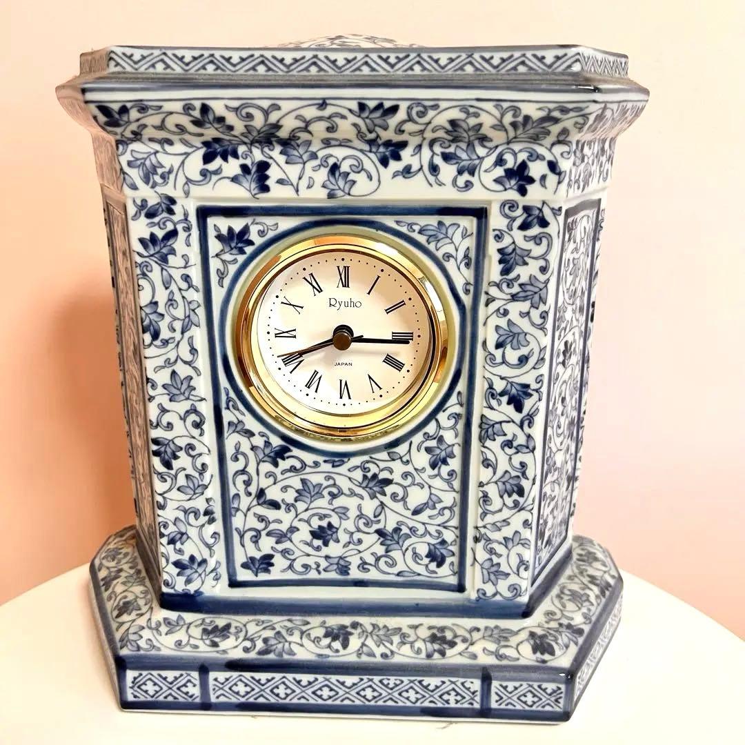 RYUHO 龍峰窯 陶器製 置き時計