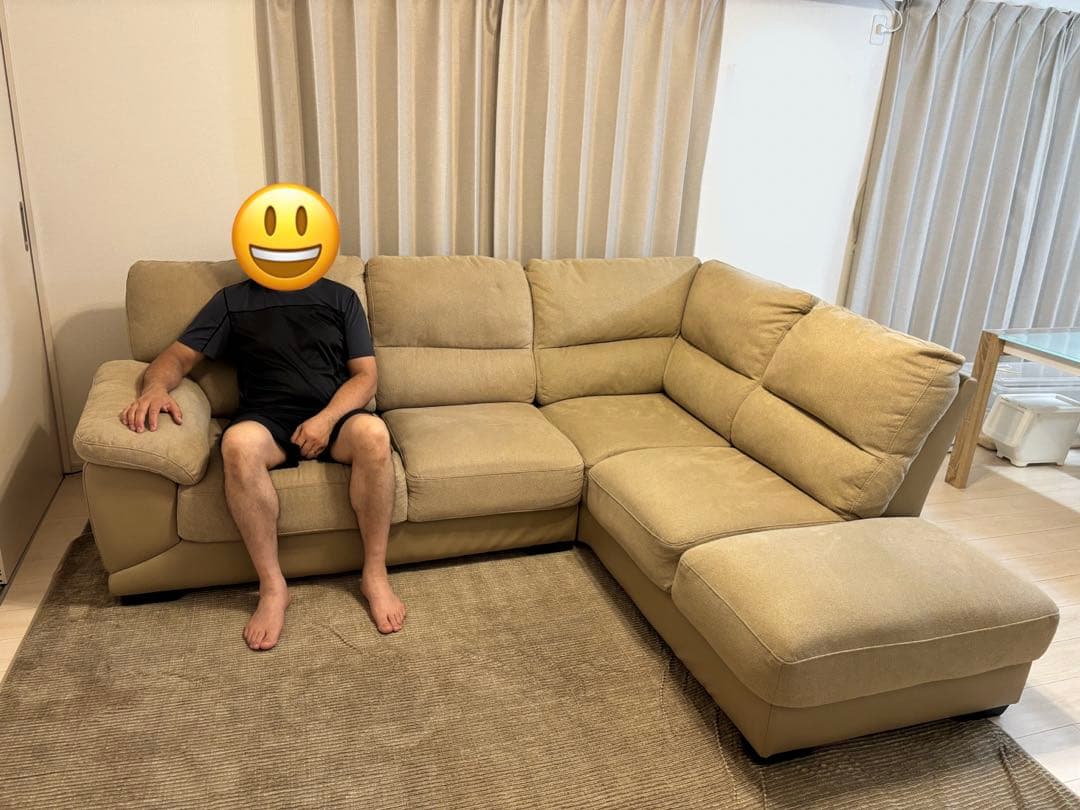 コーナー ソファ 4~5人掛け ベージュ ニトリ