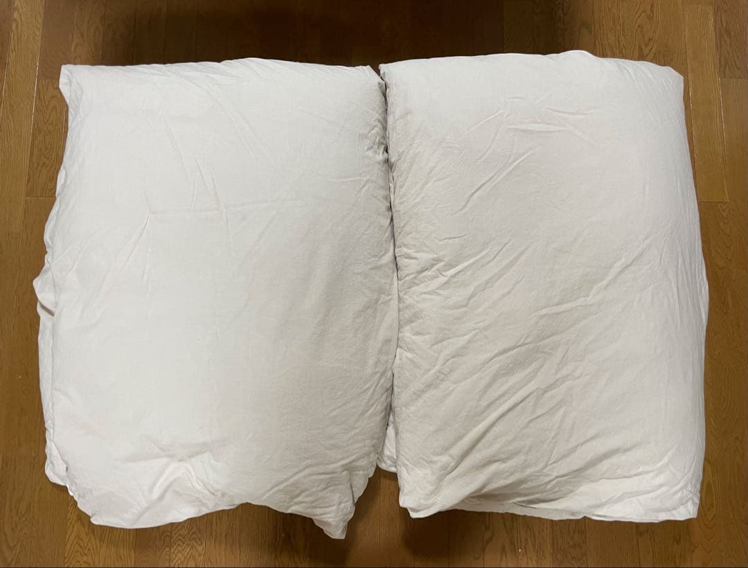 【2枚組】無印良品 防ダニ 羽毛掛ふとん・一層式 シングル 150×210cm