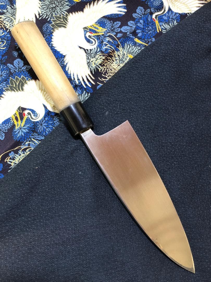 【研ぎ済み】銀紙三号・水牛口　都菊一文字　出刃包丁　和包丁　ナイフ　料理　釣り