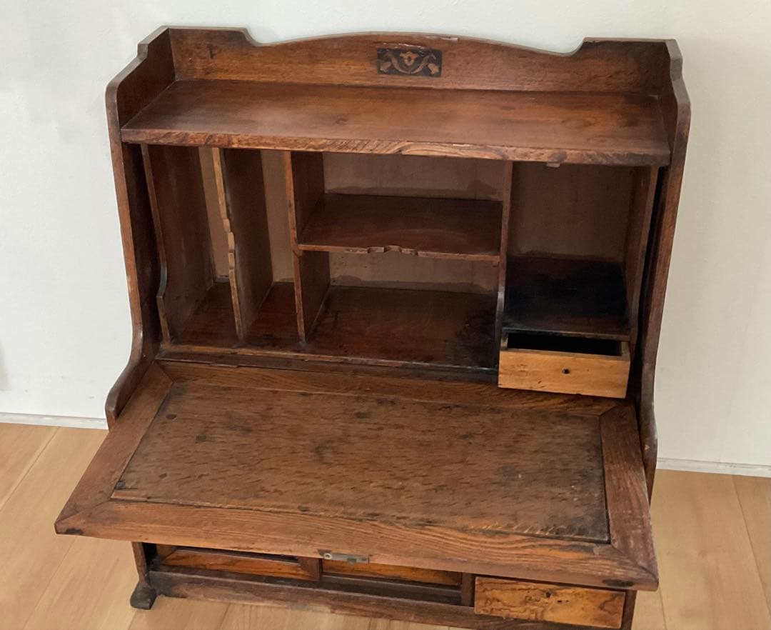 ライティングビューロー　収納　文机　アンティーク家具　ヴィンテージ　古道具