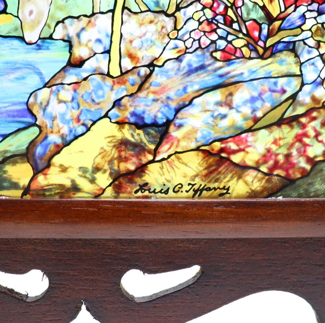 ティファニー 3連ヴィンテージステンドグラス ヘレン・グールドの風景のウィンドウ
