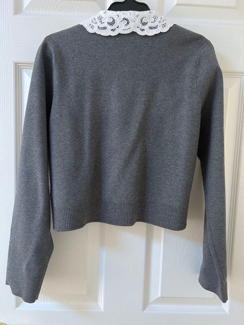 セルフォード 【WEB限定】デタッチャブルレースカラーカーディガン　CGRY