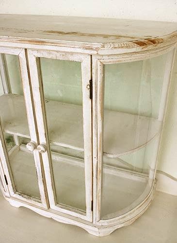 シャビー アールキャビネット コベントガーデン アンティーク 飾り棚 KK-15