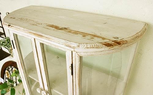 シャビー アールキャビネット コベントガーデン アンティーク 飾り棚 KK-15