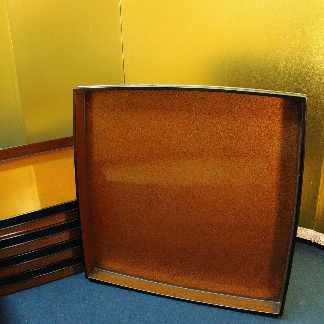 ビコットAB71 輪島塗り 総梨地 膳 四方膳 八客 懐石膳会席膳 時代物