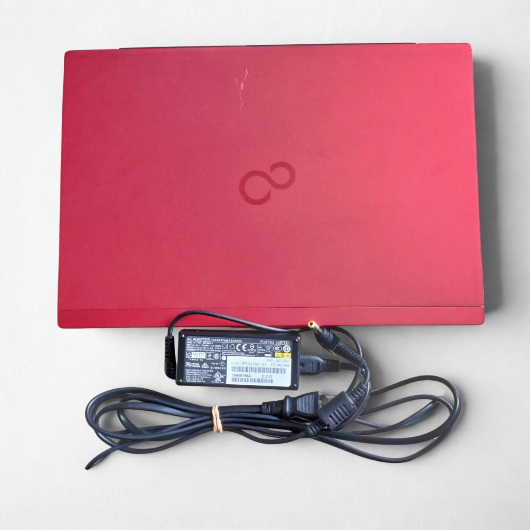 ♥希少レッド♥極軽LIFEBOOK 第8世代i5 8G SSD256G 高性能