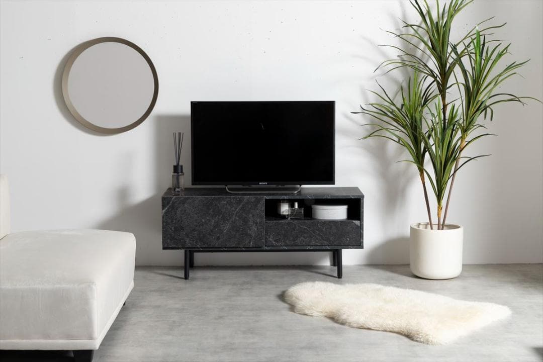 【送料無料】【幅100cm】大理石柄テレビ台 マーブル柄 ストーン柄