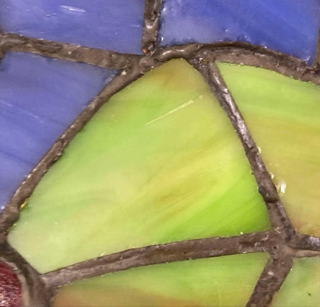 3616-P ステンドグラスランプ　葡萄文ランプ　ぶどう アンティーク