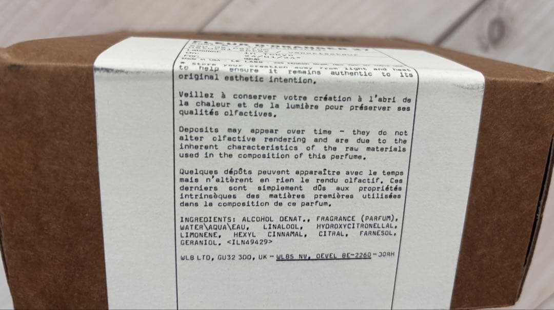 　LE LABO FLEUR D'ORANGER 27 50ml