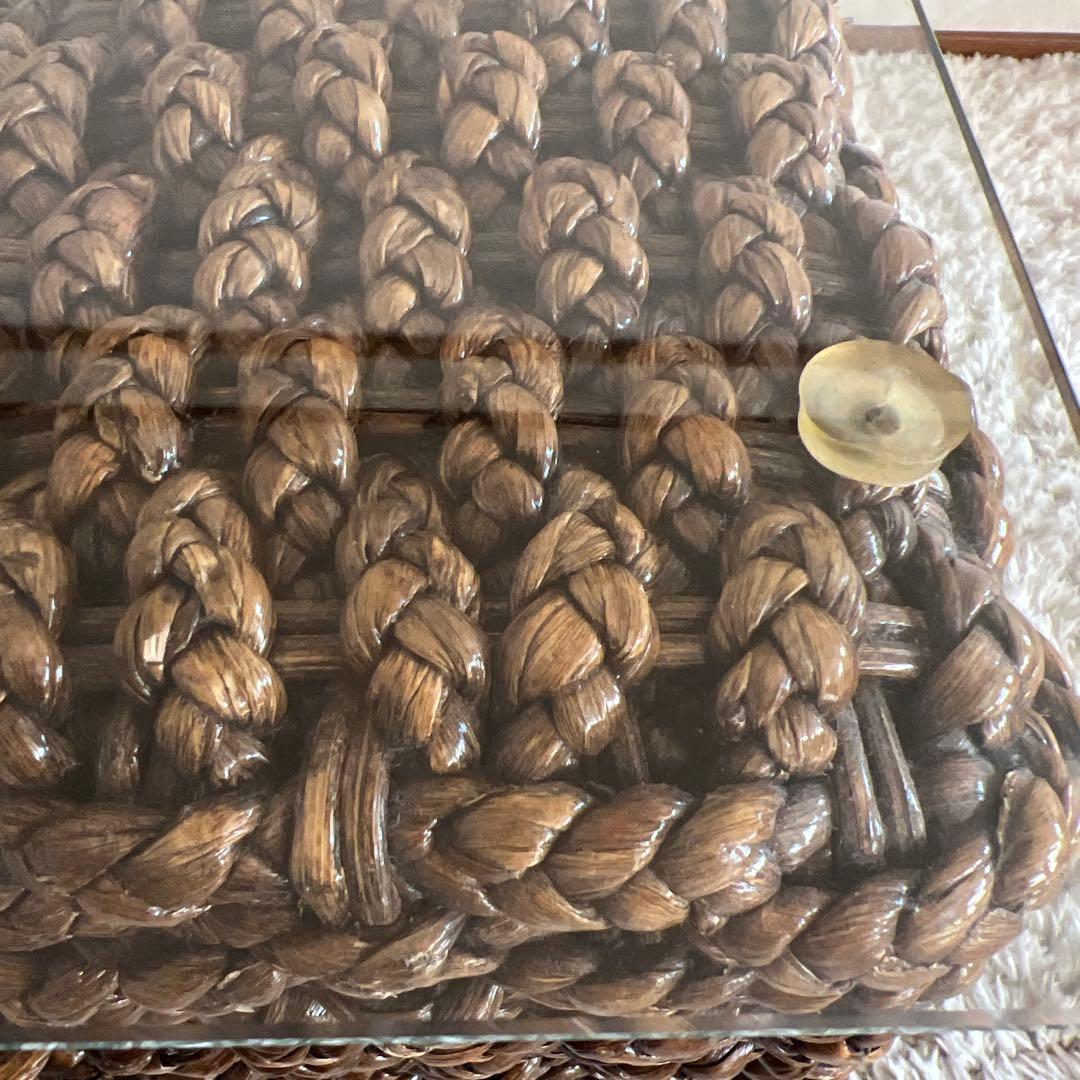 ウォーターヒヤシンス ガラステーブル センターテーブル アジアン バリ