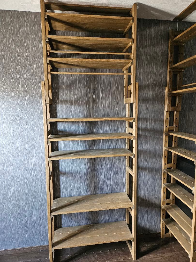 木製オープンシェルフラック