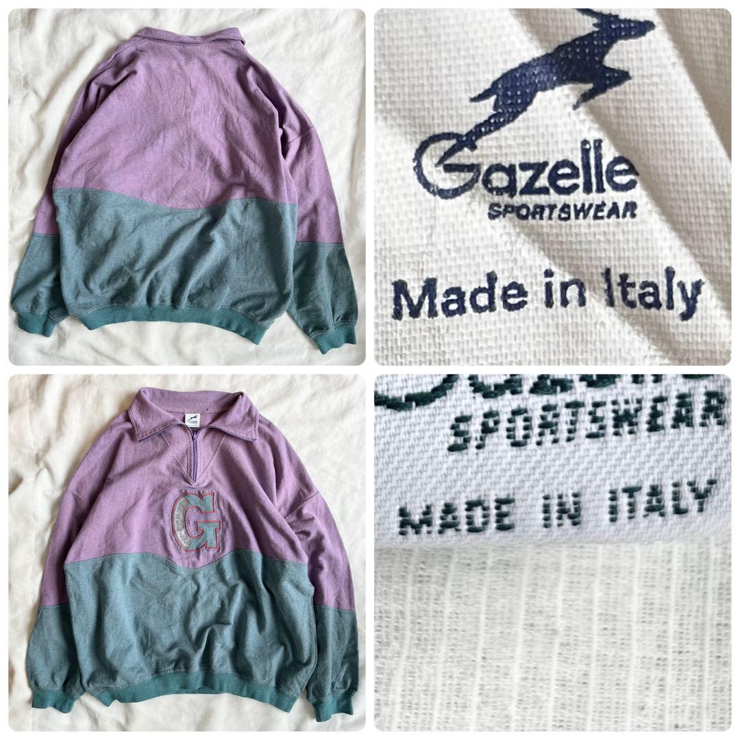 イタリア製ヴィンテージ ハーフジップスウェット