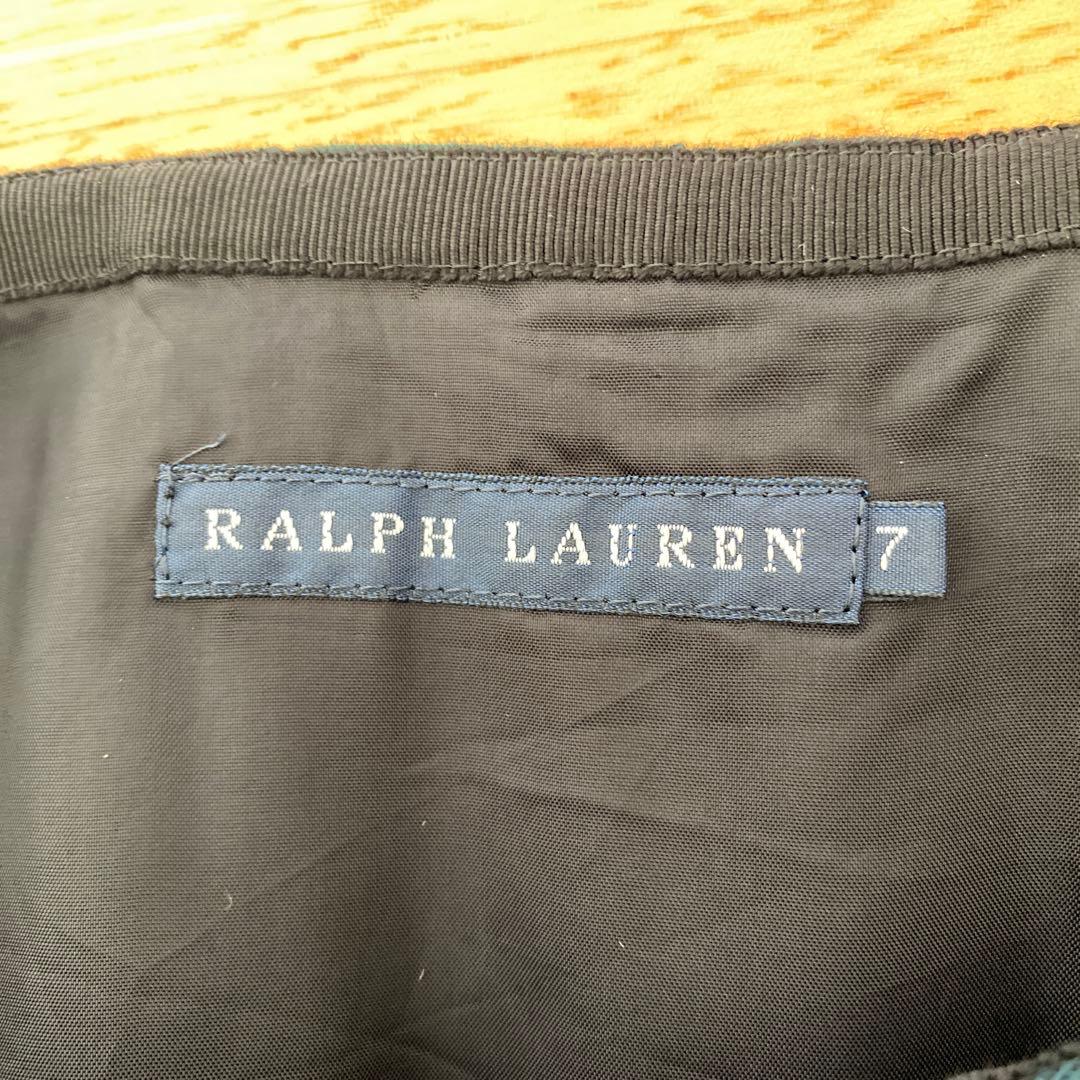 ラルフローレン ネイビー ブレザー160とチェック柄スカート7号セット