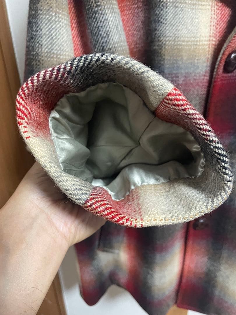 【希少】70s オンブレチェック　ウールボアコート