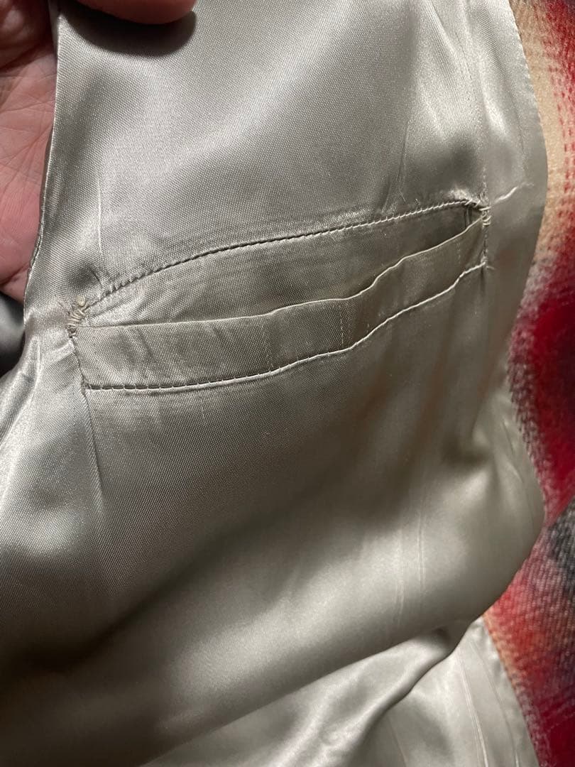 【希少】70s オンブレチェック　ウールボアコート