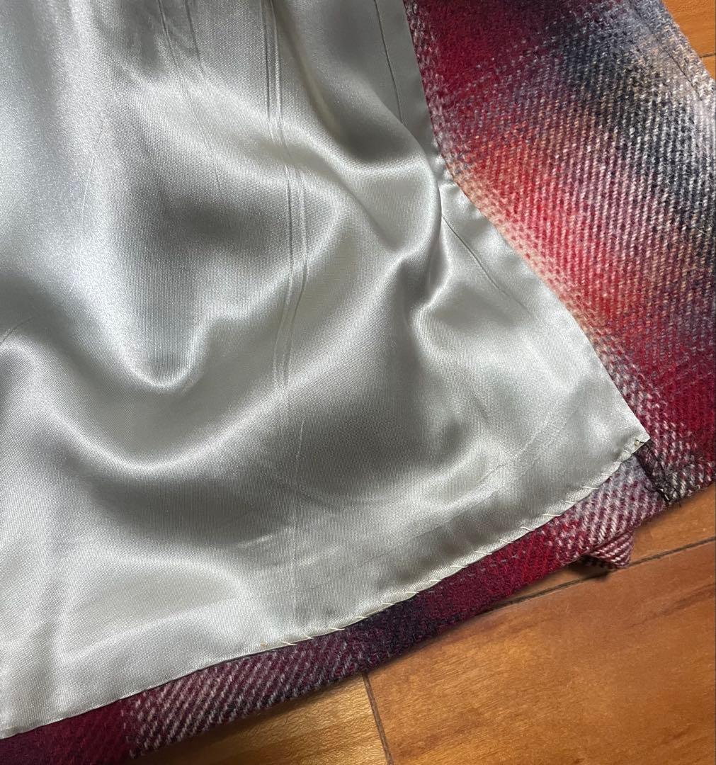 【希少】70s オンブレチェック　ウールボアコート