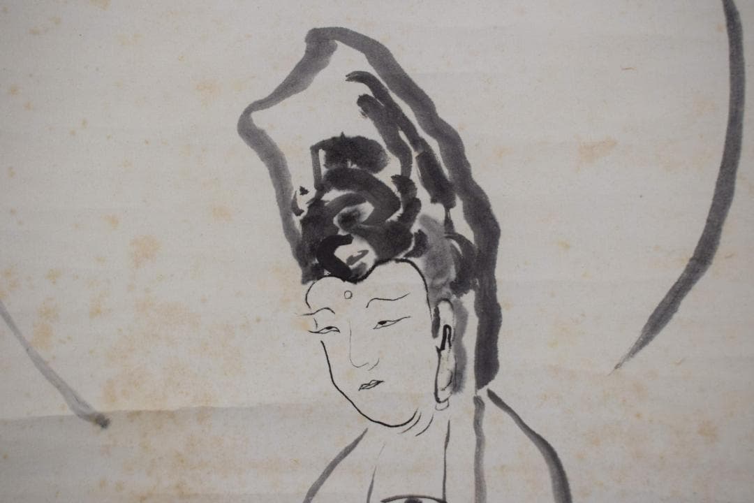 【真作】大徳寺派/南宗寺/佐藤一耕/観音像画賛/掛軸☆宝船☆Y-187　JM