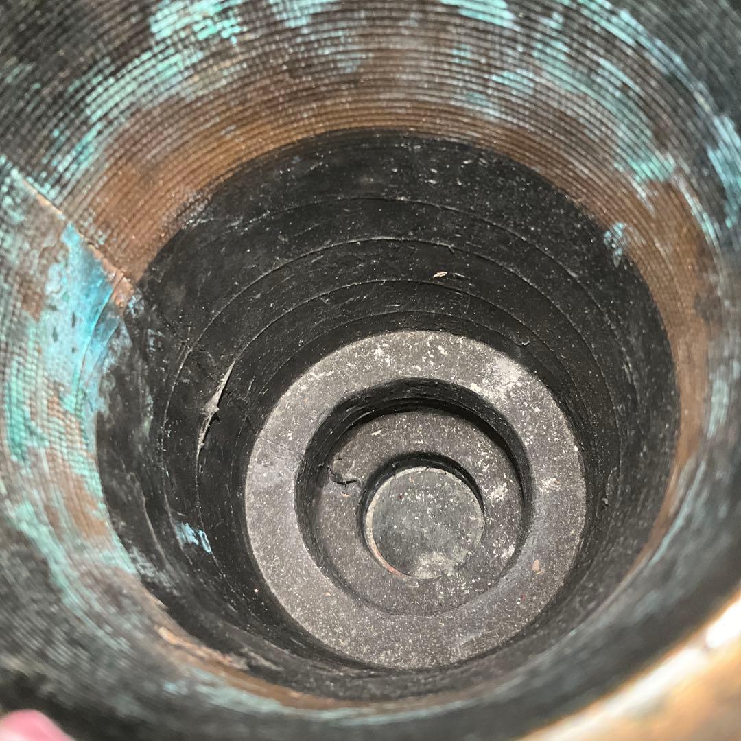 花器 蝋型 青銅製 置物　飾り物　名入り