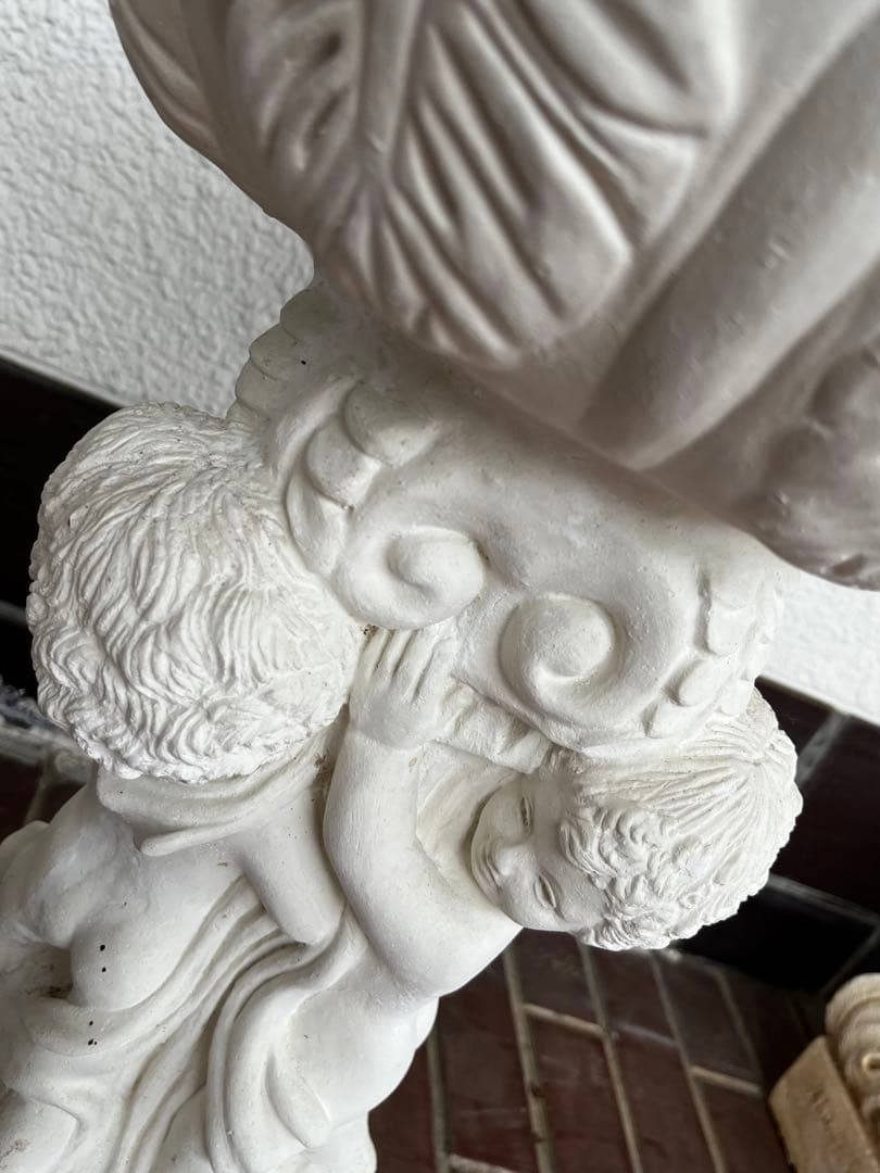 超希少　フラワーポット　スタンド　3人の天使　ガーデニング　置物　インテリア