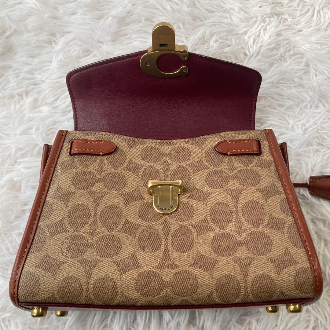 極美品　現行　コーチ　ショルダーバッグ　サミー トップ ハンドル シグネチャー