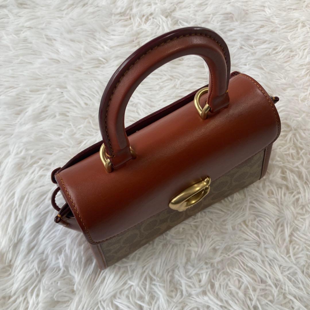 極美品　現行　コーチ　ショルダーバッグ　サミー トップ ハンドル シグネチャー