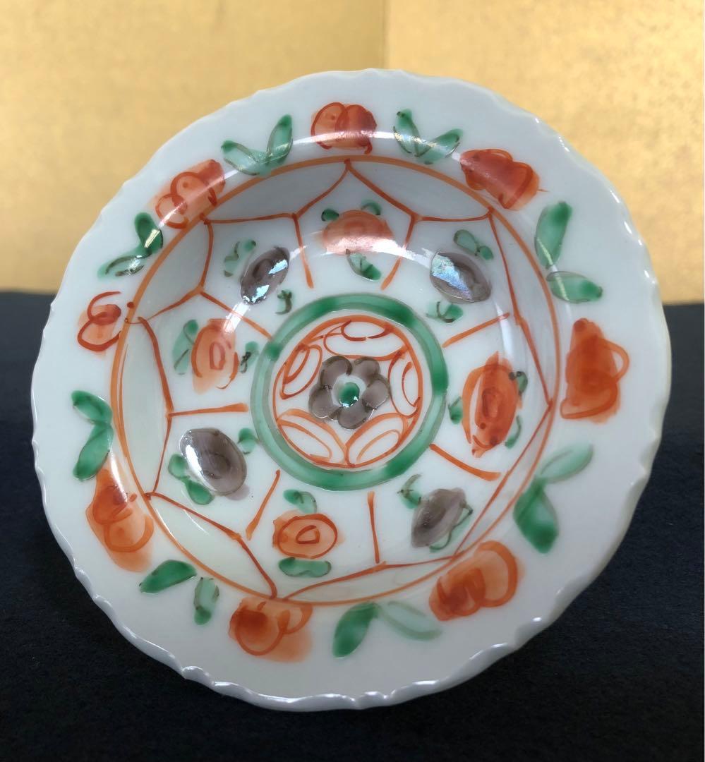 割引‼️《レ》九谷焼 須田 菁華 安南 色絵 台皿5客　1f