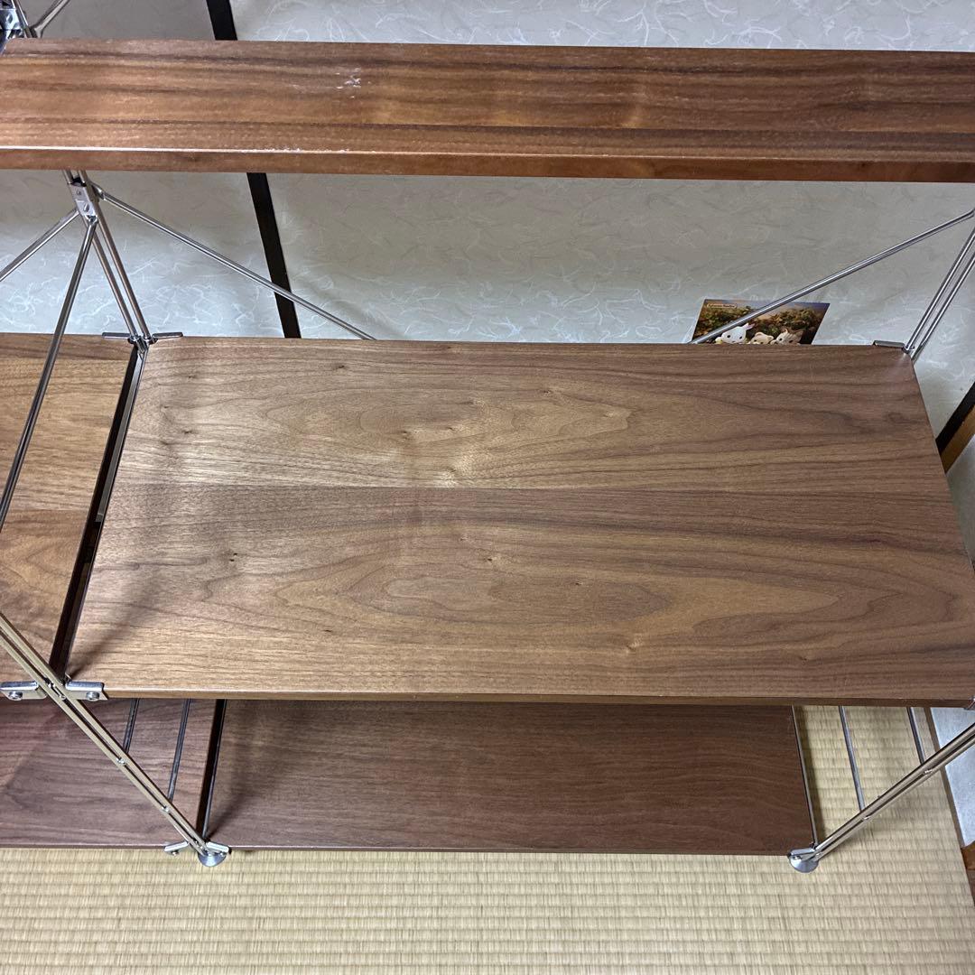 【送料無料】無印良品 ステンレスユニットシェルフワードローブ ウォールナット材