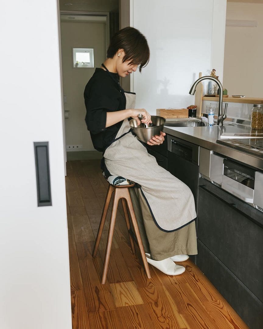 キッチンスツールBR H530 ミナペルホネン　 tanpopo khaki