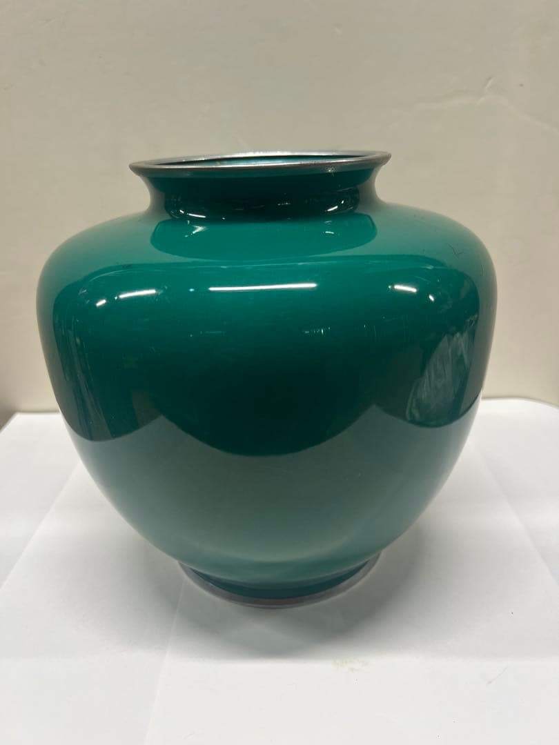 七宝焼　七宝花瓶（菊のデザイン）送料込み