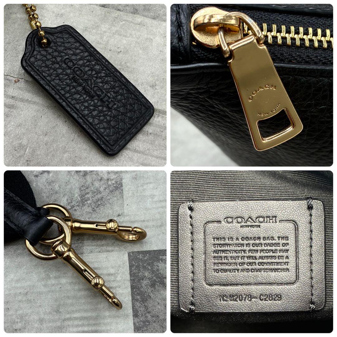 ✨美品✨コーチ　ショルダーバッグ 2way デンプシー　レザー　ブラック