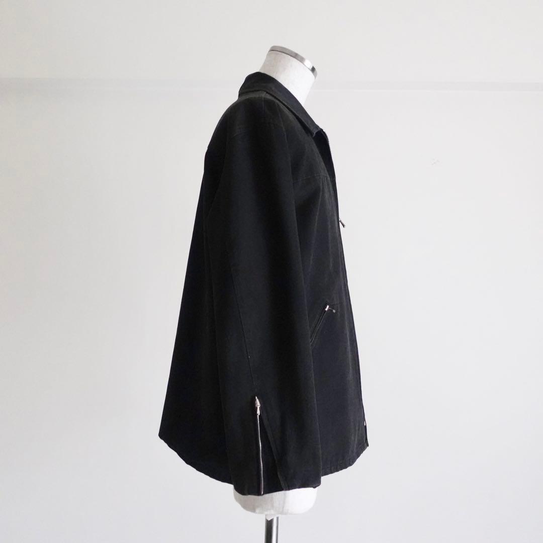 Agnes b. ダブルジップ　コットンツイルジャケット　ブラック　3