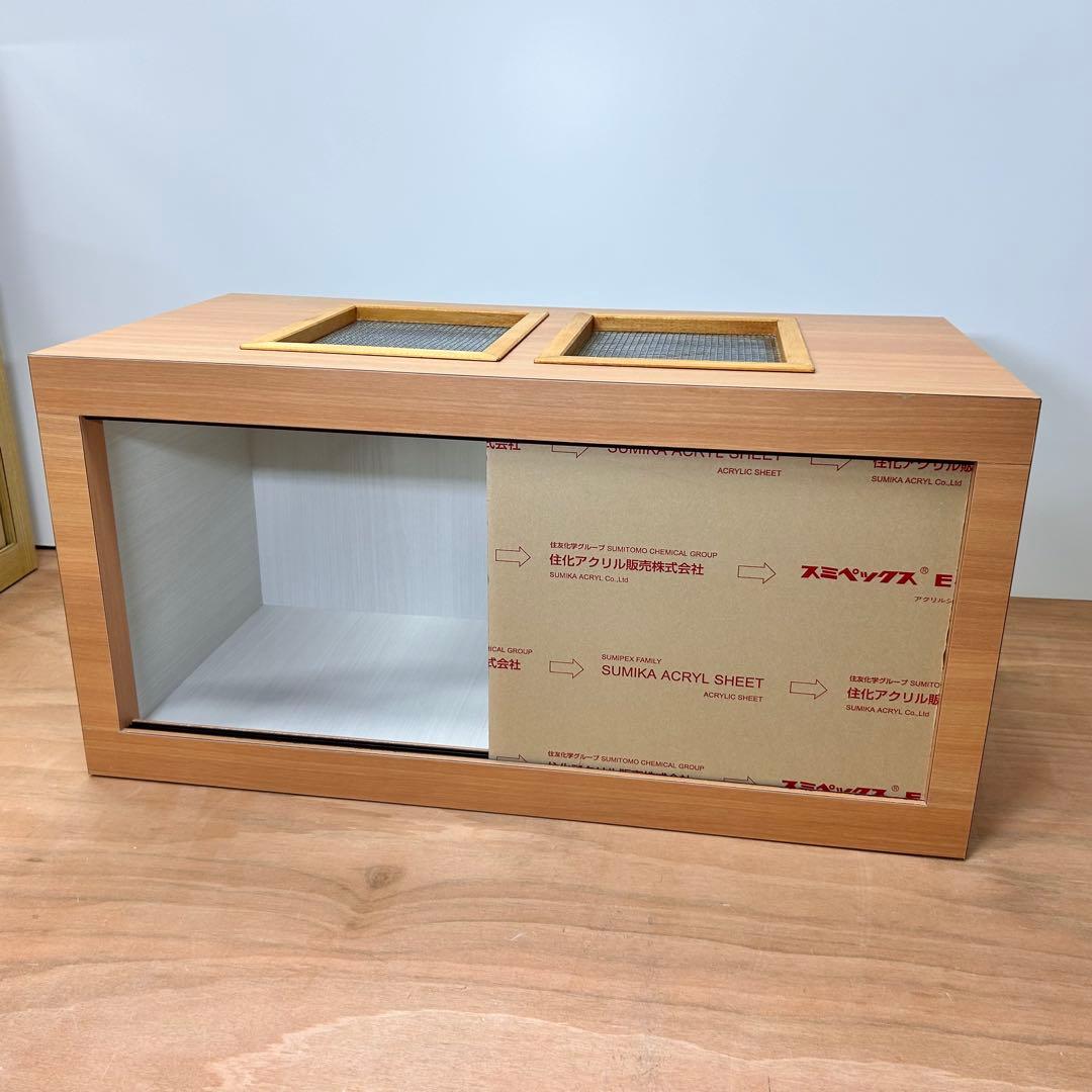 ビアンコ　木製　爬虫類ゲージ　小動物 飼育ケージ　ハンドメイド