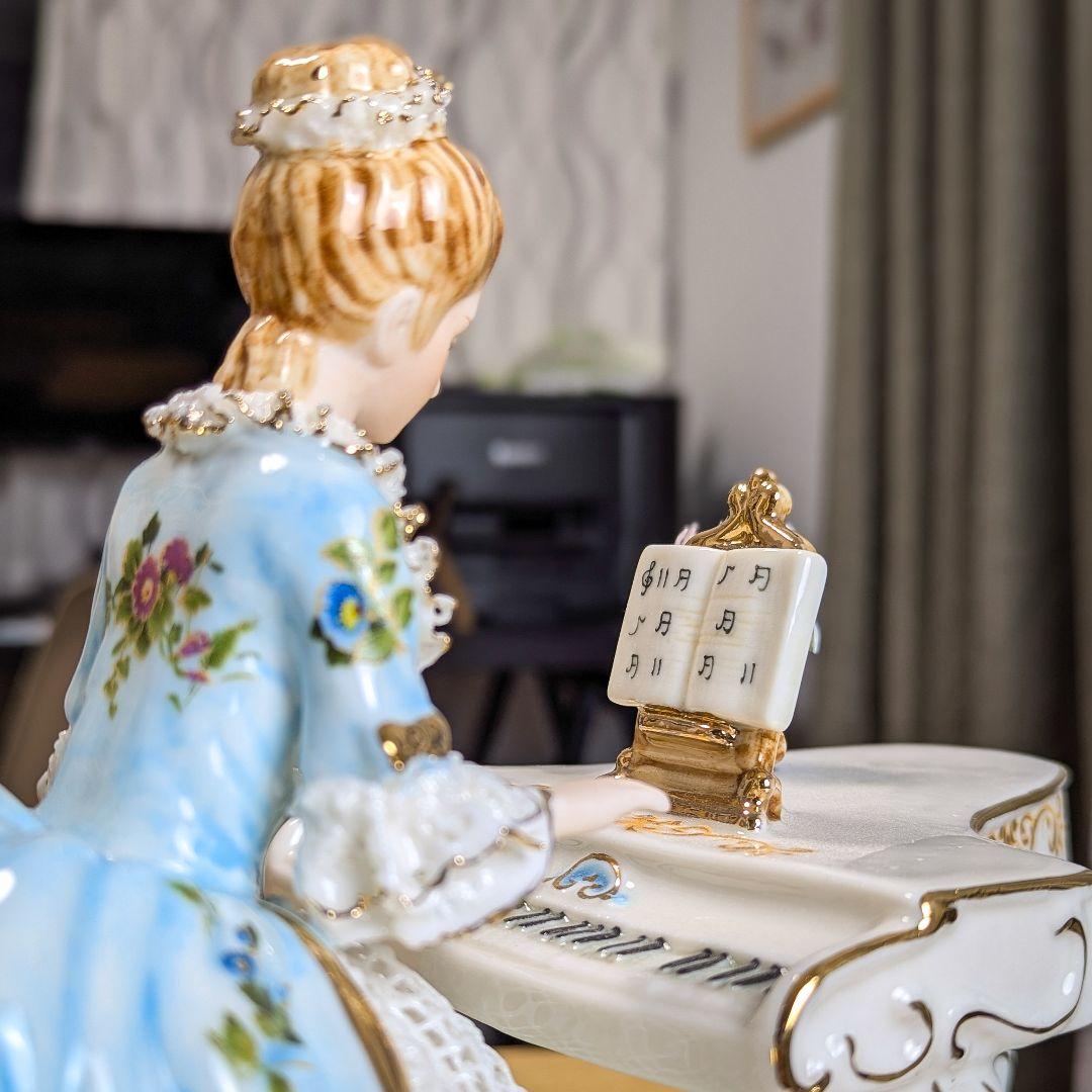 ヴィンテージ陶器人形＋専用ケース付 リヤドロ風