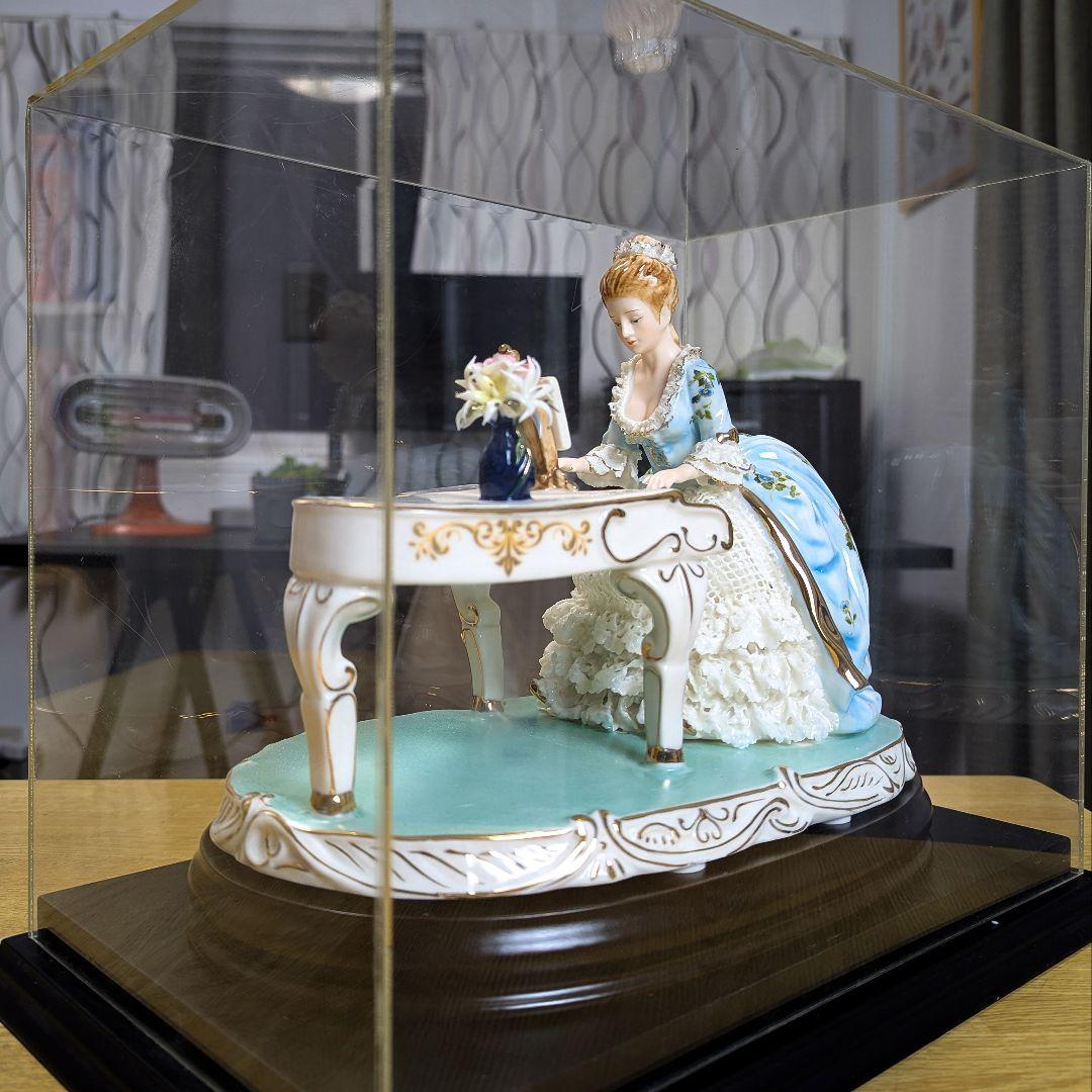 ヴィンテージ陶器人形＋専用ケース付 リヤドロ風