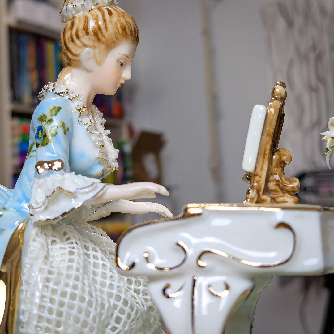 ヴィンテージ陶器人形＋専用ケース付 リヤドロ風