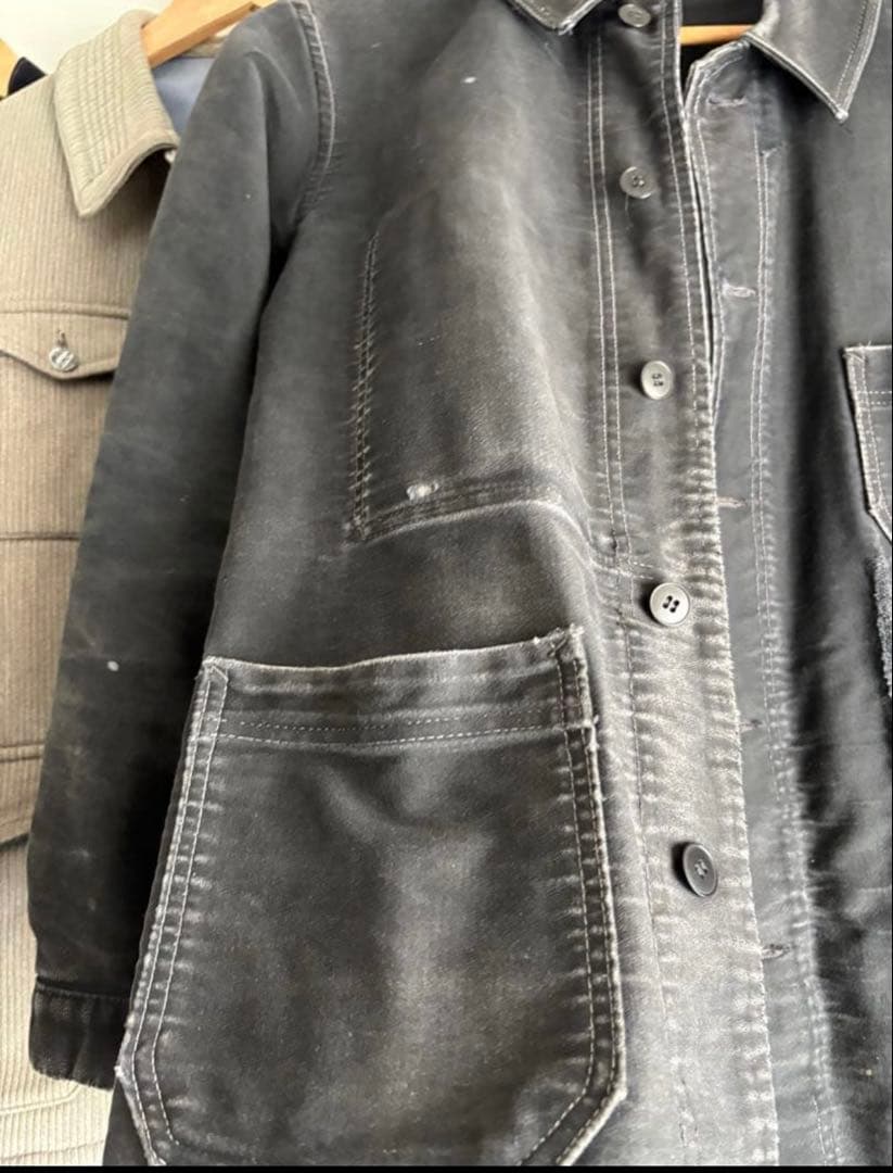 40s ブラックモールスキンジャケットDubure & Deverchere