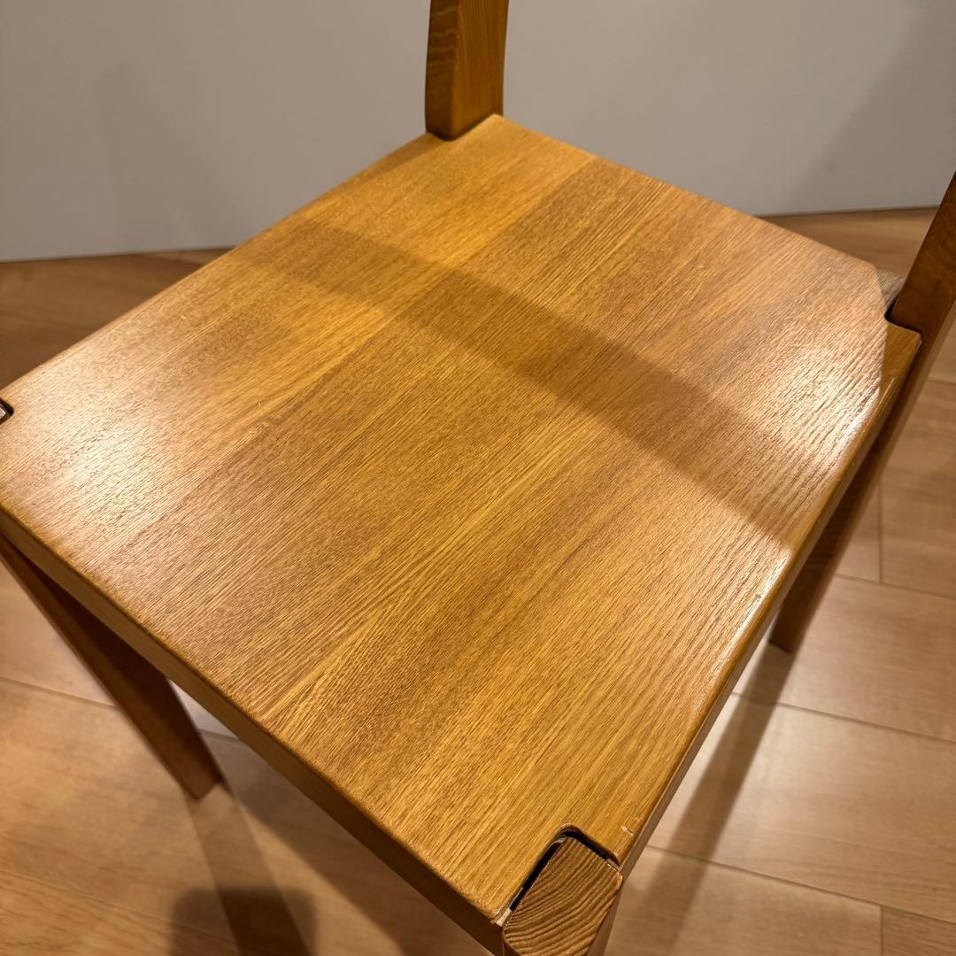 ①無印良品 MUJI ダイニングチェア イス タモ材 おしゃれ