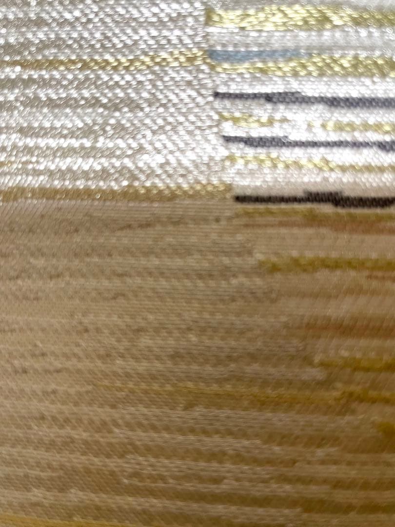 ♦️逸品　正絹　幾何学丸模様　洒落袋の作り帯