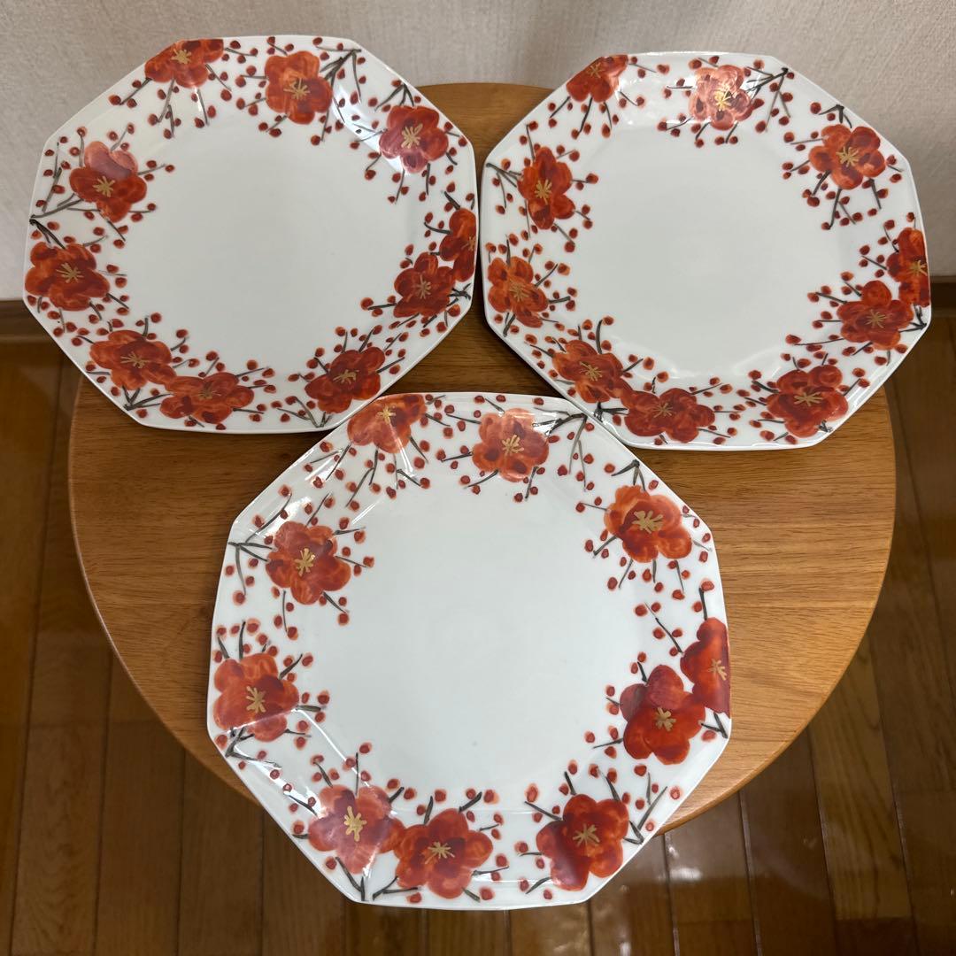 ⭐️九谷焼⭐️正木春蔵❤️中皿3枚セット 　新品未使用
