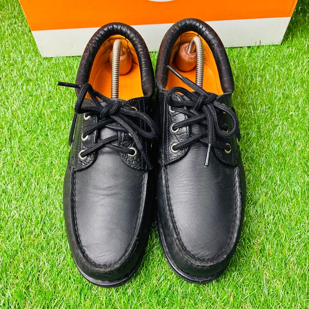 着用1回 ティンバーランド 3アイ クラシック ラグ モカシン 本革 厚底 25