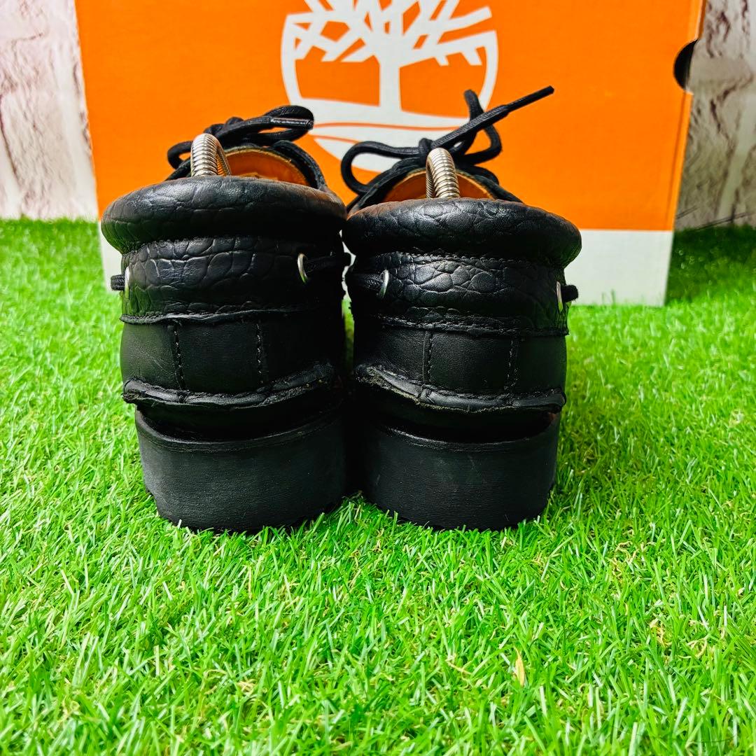 着用1回 ティンバーランド 3アイ クラシック ラグ モカシン 本革 厚底 25