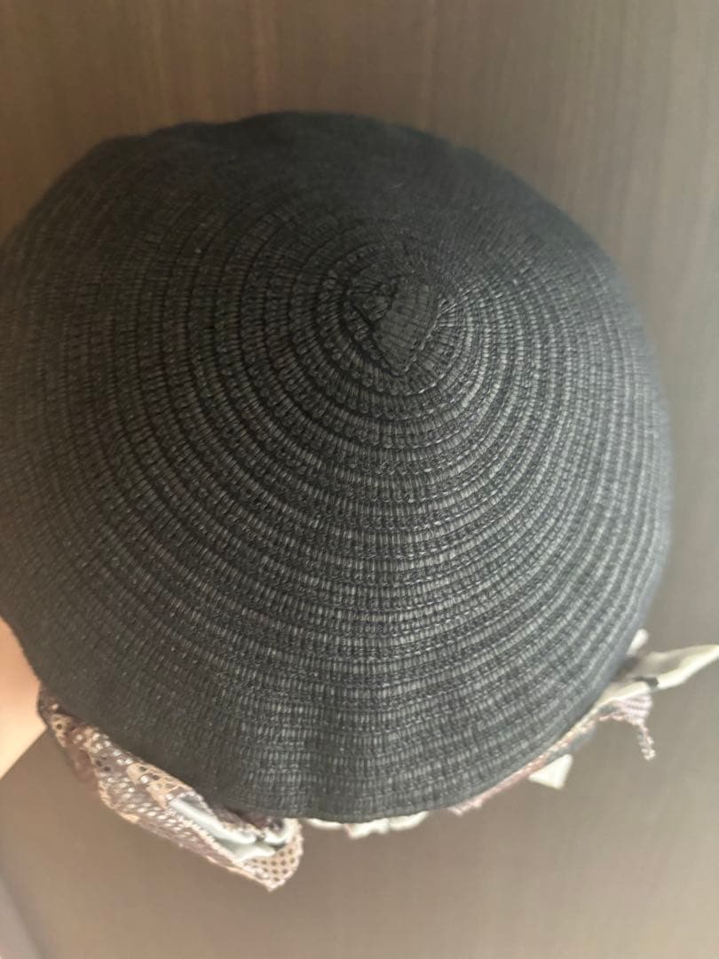 CA4LA 麦わら ベレー帽 リボン