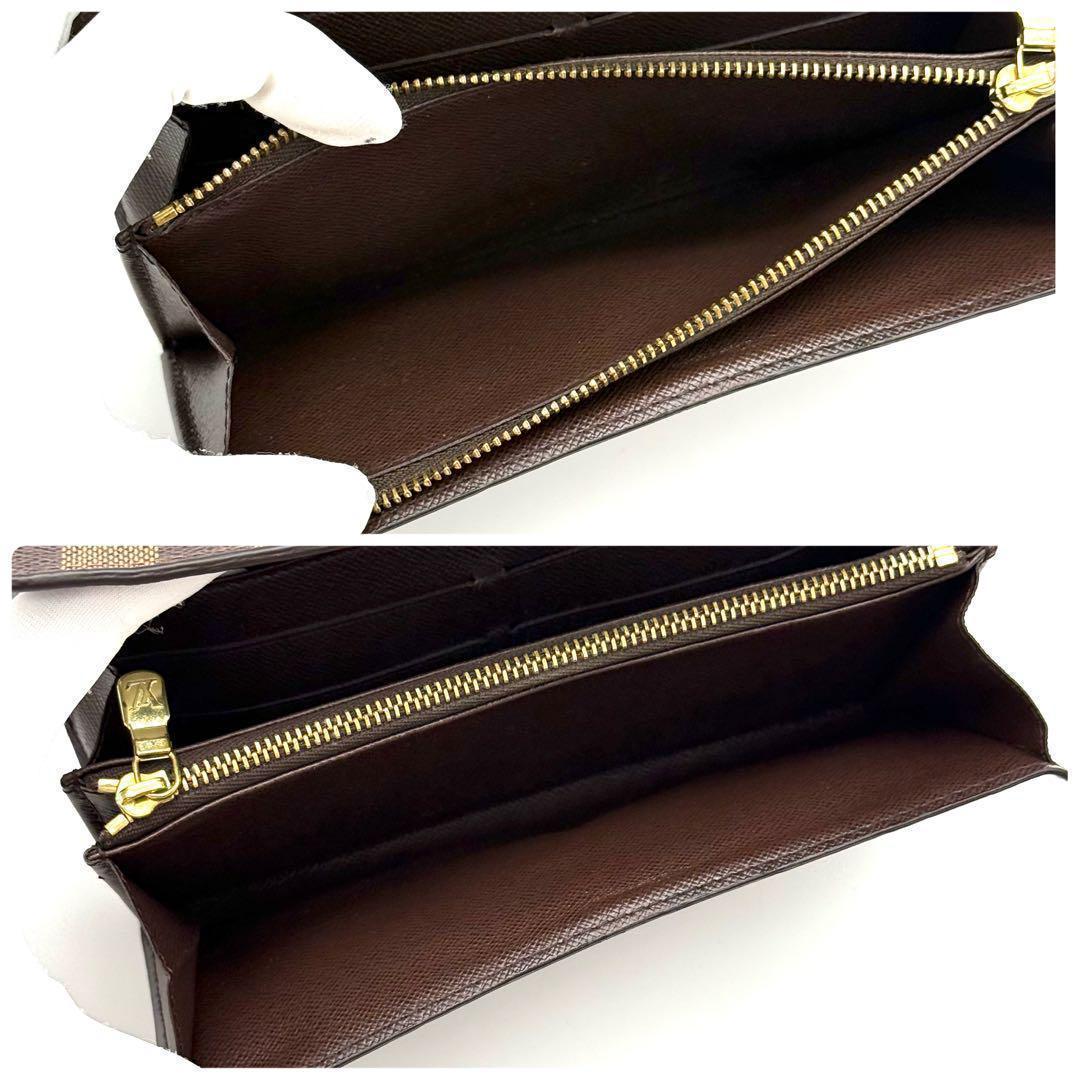 極上美品✨ルイヴィトン ダミエ ポルトフォイユ サラ 　長財布　ブラウン　L37